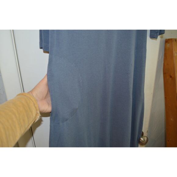 Bryn Walker Women’s Maxi Dress Size Small Greyish Blue W/Pockets USA 1/2 Sleeve - Picture 4 of 9